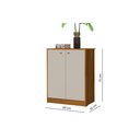 Ver imagem 5 de Conjunto e 1 Mesa Escrivaninha e 1 Armário Balcão Office Escritório Offwhite com Nature- Rede Móvei