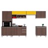 Cozinha Modulada 6 Peças 14 Portas 2 Gavetas Com Torre Quente Evidence - 1