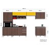 Cozinha Modulada 6 Peças 14 Portas 2 Gavetas Com Torre Quente Evidence - 4