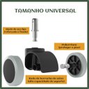 Ver imagem 6 de Kit 5 Rodinhas Cadeira Escritório Luvinco Antirisco Rodízio Resistente Silicone Pu