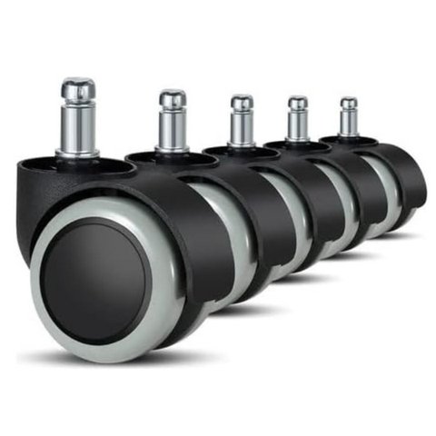 Kit 5 Rodinhas Cadeira Escritório Luvinco Antirisco Rodízio Resistente Silicone Pu