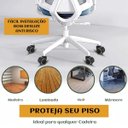 Ver imagem 7 de Kit 5 Rodinhas Cadeira Escritório Luvinco Antirisco Rodízio Resistente Silicone Pu