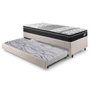 Ver imagem 1 de Bicama Box Solteiro Linho 88x188x28 Cm com Colchão Gransleep Molas Verticoil