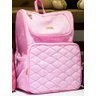 Mochila Bolsa Maternidade Impermeável Enxoval Bebê Original Mithi Rosa Claro - 2