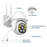 Câmera Segurança Segue Detector Movimento Wifi Áudio Infravermelho 1080P Jortan Jt-8170Qj - 2