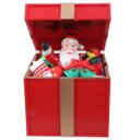 Ver imagem 2 de Caixa de Presente Natal Natalino Papai Noel Abre Fecha Led Som Musica Surpresa Decoraçao Festa Fim D