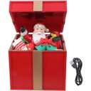 Ver imagem 3 de Caixa de Presente Natal Natalino Papai Noel Abre Fecha Led Som Musica Surpresa Decoraçao Festa Fim D