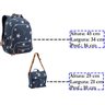 Kit Conjunto Mochila Feminina Escolar Juvenil Impermeável Grande Estrela Costas Azul + Lancheira T - - 2