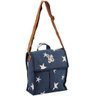 Kit Conjunto Mochila Feminina Escolar Juvenil Impermeável Grande Estrela Costas Azul + Lancheira T - - 4