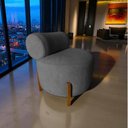 Ver imagem 7 de Poltrona Decorativa Mônaco Suede Cinza