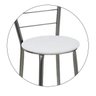 Kit 4 Banquetas Alta Cromada e Branco - 2