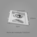 Ver imagem 2 de Spot Embutir Duplo Recuado P/ LED AR70 Save Energy SE-330.2911 ST2836