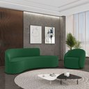 Ver imagem 2 de Sofá 4 Lugares Orgânico 220cm Morgan e Poltrona Lua Veludo Verde D03 - D’Rossi