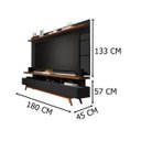 Ver imagem 3 de Rack com Painel Vivare 180cm Wood Black/Freijo-Germai Móveis
