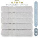 Ver imagem 2 de Kit 5 Toalhas de Banho para Hoteis Super Grossa Felpuda e Macias 100% Algodão Beka Luxo Branco