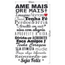 Ver imagem 1 de Adesivo Decorativo De Parede Frase Ame Mais Ore Mais Amigos