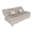 Ver imagem 3 de Sofá Cama Duda Veludo Bege Matrix Sala Premium Original 3 Lugares