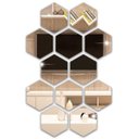Ver imagem 1 de Espelho em Acrilico de Decorativo Parede Hexagonal 10 Peças