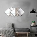 Ver imagem 2 de Espelho Decorativo Acrílico Sala Quarto Geometrico 7 Peças