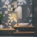 Ver imagem 4 de Espelho Decorativo Vidro Redondo 40x40cm Sala Banheiro Lapidado