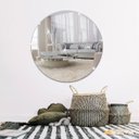 Ver imagem 3 de Espelho Decorativo Vidro Redondo 40x40cm Sala Banheiro Lapidado