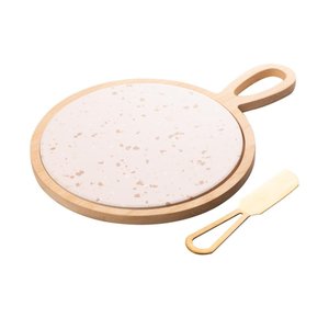 Conjunto 3 Pecas para Queijo Terrazo 20x28x1,5cm Lyor