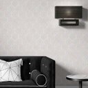 Ver imagem 3 de Papel De Parede Adesivo Clássico Marrocos Cinza Com Detalhes Bege Para Quartos e Sala