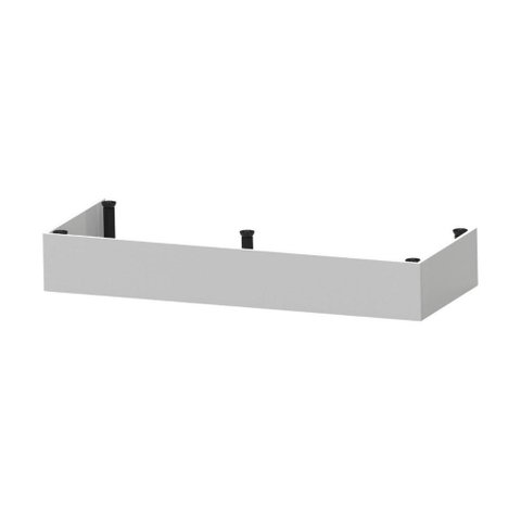 Kit Rodapé para Balcão Cozinha 120cm Veneza com Pés Multimóveis Mp3728 Branco