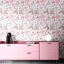 Ver imagem 3 de Papel De Parede Adesivo Autocolante Infantil Paris Lambretas Flores