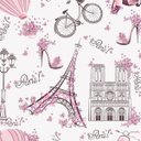 Ver imagem 2 de Papel De Parede Adesivo Autocolante Infantil Paris Lambretas Flores