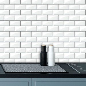 Papel De Parede Adesivo Autocolante Azulejo Portugues Tijolo Branco