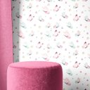Ver imagem 4 de Papel De Parede Para Quarto Infantil Com Borboletas Em Tons aquarela De Rosa E Azul