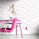 Ver imagem 3 de Papel De Parede Para Quarto Infantil Com Borboletas Em Tons aquarela De Rosa E Azul