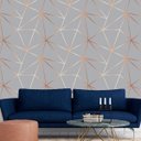 Ver imagem 1 de Papel De Parede Adesivo Autocolante Para Quarto E Sala Geométrico Gold Grey