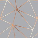 Ver imagem 2 de Papel De Parede Adesivo Autocolante Para Quarto E Sala Geométrico Gold Grey