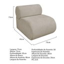 Ver imagem 5 de Kit 2 Poltronas Decorativas Orgânica Virgínia Linho - Doce Sonho Móveis Bege