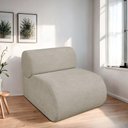 Ver imagem 6 de Kit 2 Poltronas Decorativas Orgânica Virgínia Linho - Doce Sonho Móveis Bege