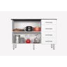 Gabinete / Balcao Para Cooktop 5 Bocas Com 04 Gavetas Branco PASSE BEM - 4
