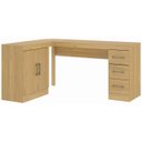 Ver imagem 2 de Mesa Escritório 2 Portas e Gaveteiro 120/156x75x46,5cm Carvalho 0714
