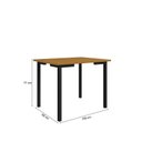 Ver imagem 3 de Mesa para Sala de Jantar 109x68cm Tampo em MDF Compact Marrom/Preto/Nature