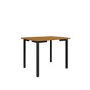 Ver imagem 2 de Mesa para Sala de Jantar 109x68cm Tampo em MDF Compact Marrom/Preto/Nature