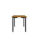 Ver imagem 4 de Mesa para Sala de Jantar 109x68cm Tampo em MDF Compact Marrom/Preto/Nature