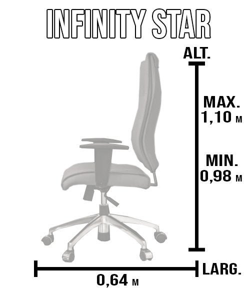 Cadeira de Escritório Infinity Star Martiflex Azul Bic - 2