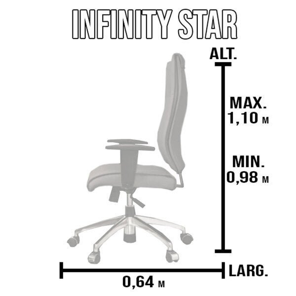 Cadeira de Escritório Infinity Star Martiflex Verde Fantasma - 3