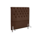Ver imagem 1 de Cabeceira Cama Box Estofada King King Embaixatriz Suede Marrom Chocolate - Simbal