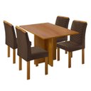 Ver imagem 2 de Conjunto Sala de Jantar 4 Lugares Retangular Tampo MDF com Mesa e Cadeiras Carol