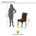 Ver imagem 3 de Conjunto Sala de Jantar 4 Lugares Retangular Tampo MDF com Mesa e Cadeiras Carol