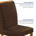 Ver imagem 7 de Conjunto Sala de Jantar 4 Lugares Retangular Tampo MDF com Mesa e Cadeiras Carol