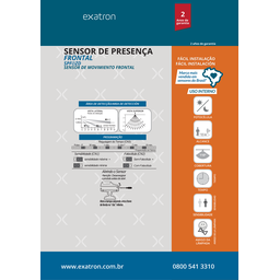 Sensor de Presença Frontal 110° Microcontrol. Inrush - Exatron - 2