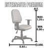 Cadeira de Escritório Internauta Premium Martiflex Verde Fantasma - 6